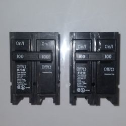 New Eaton 100 Amp Double Pole Breakers 