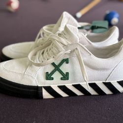 Off White Vulcanized Low Green/white Sz10