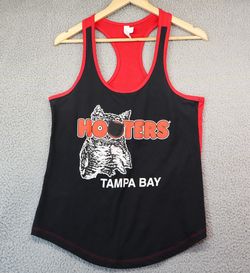 Hooters Tampa Bay Tank Top Black Racerback Pirate Gasparilla