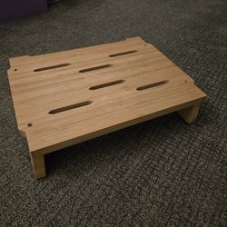 Low Wooden Step Stool, 3.5" Maple Color