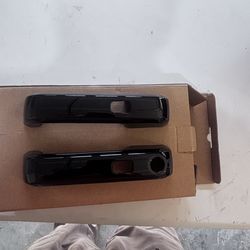 2 Front Black Chrome delete door handles