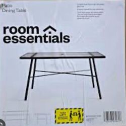 Patio Glass Outdoor Dining Table 