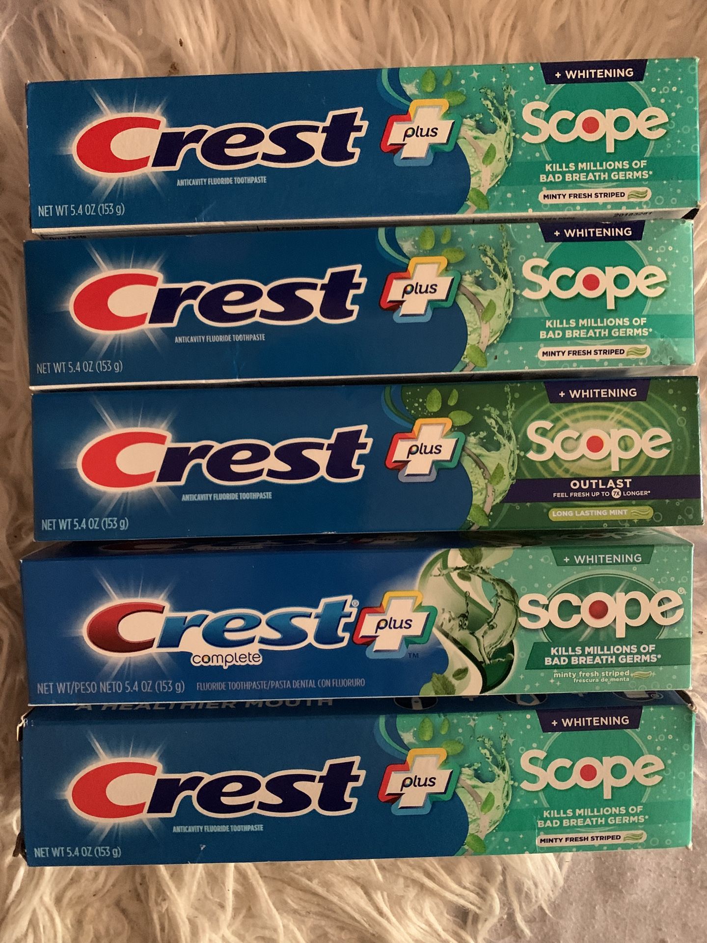 5/$10 Crest Toothpaste