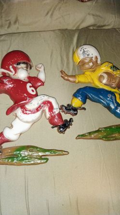 Vintage 1970's Football Plaques 