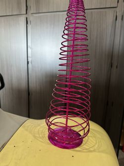 Christmas Tree Made Of Pink Wire