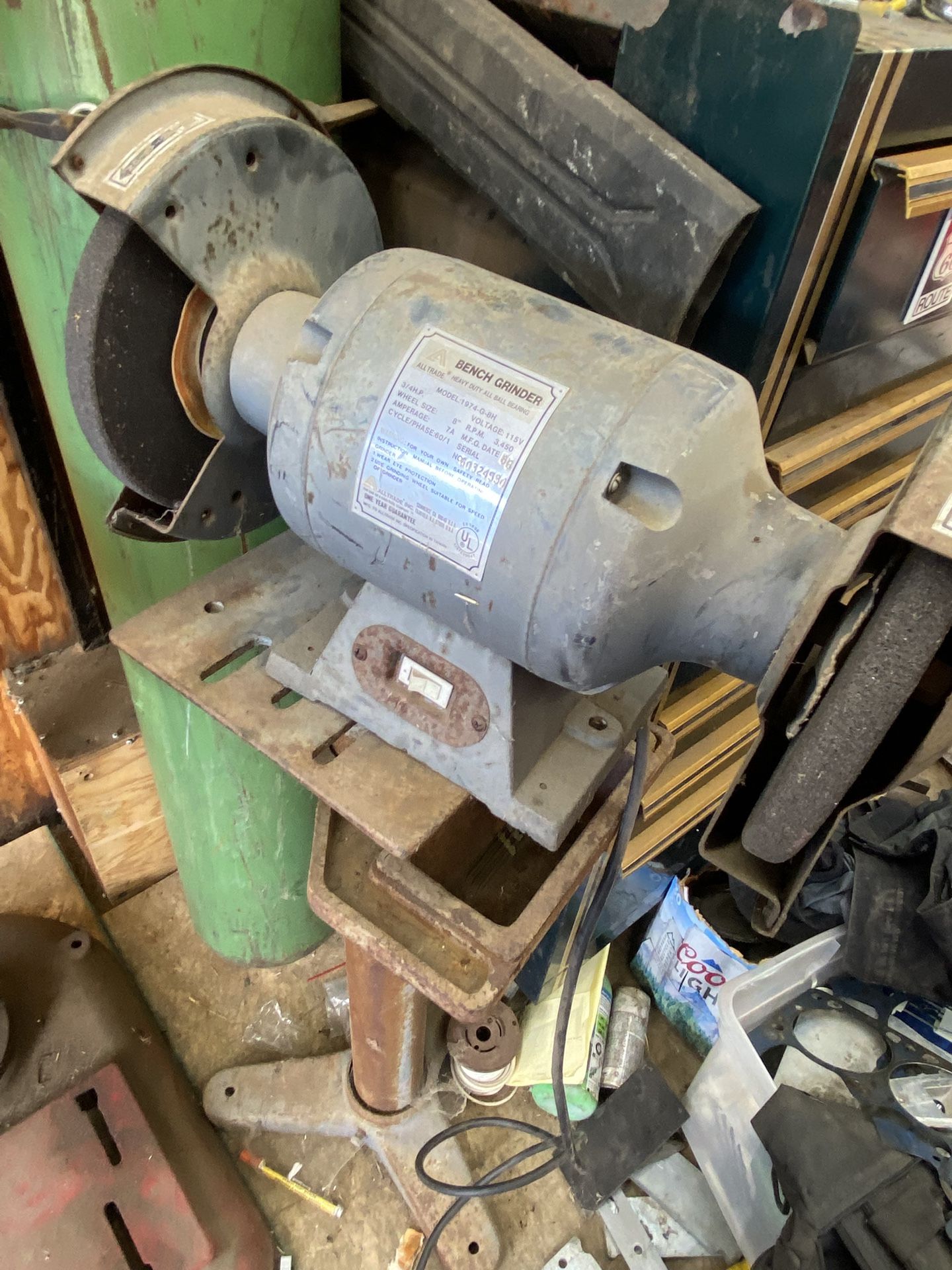 8” Bench Grinder With Stand 