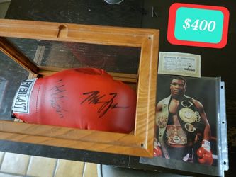 Tyson And Holyfield Signed Glove With Certification