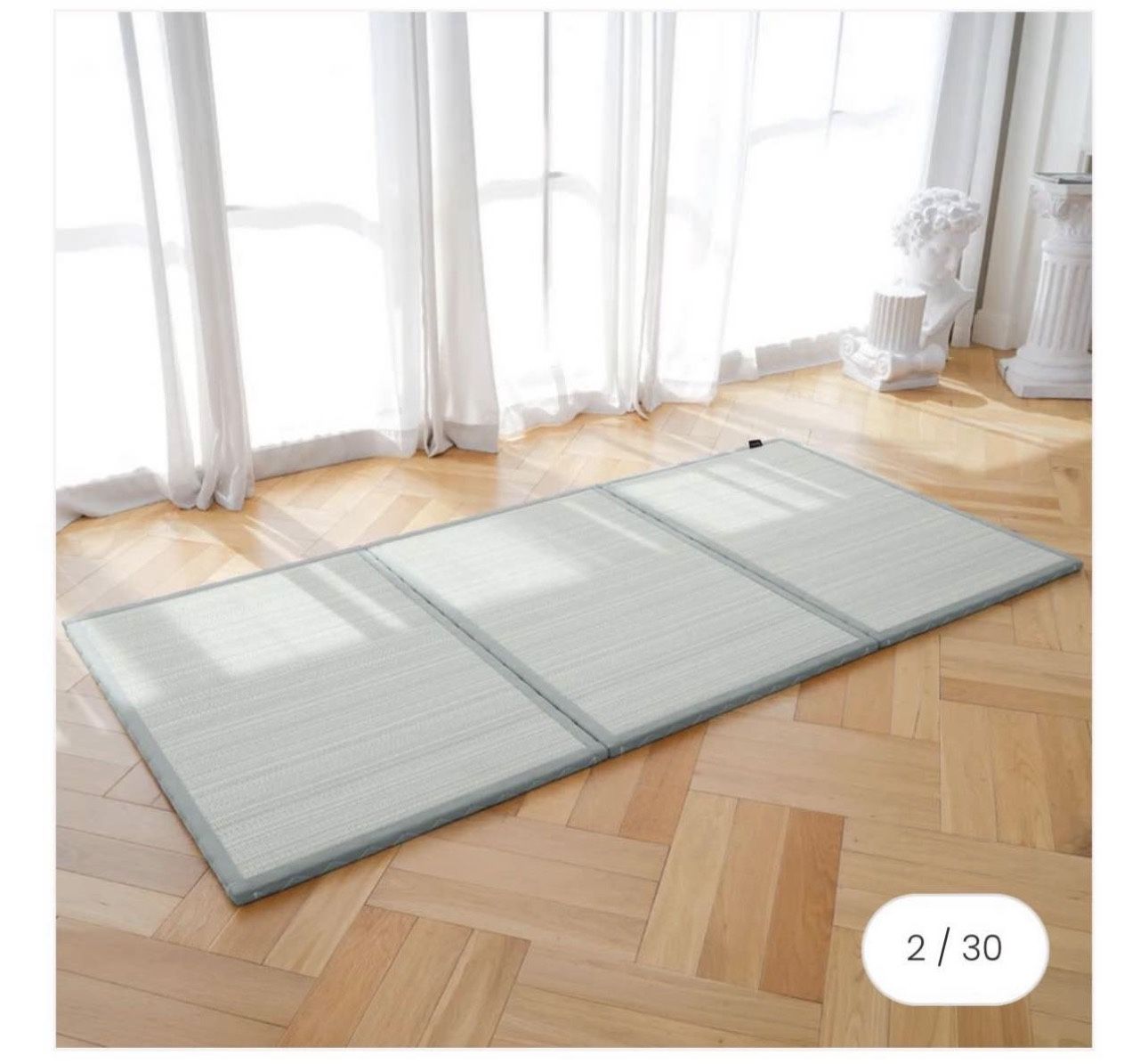New in the box Zonli Japanese Tatami Mat, Foldable Sleeping Mattress, Made of Natural Coconut Fiber and Jute Fiber, Firm Traditional Single Floor Bed