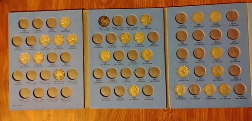 Vintage Jefferson Nickels coins collection