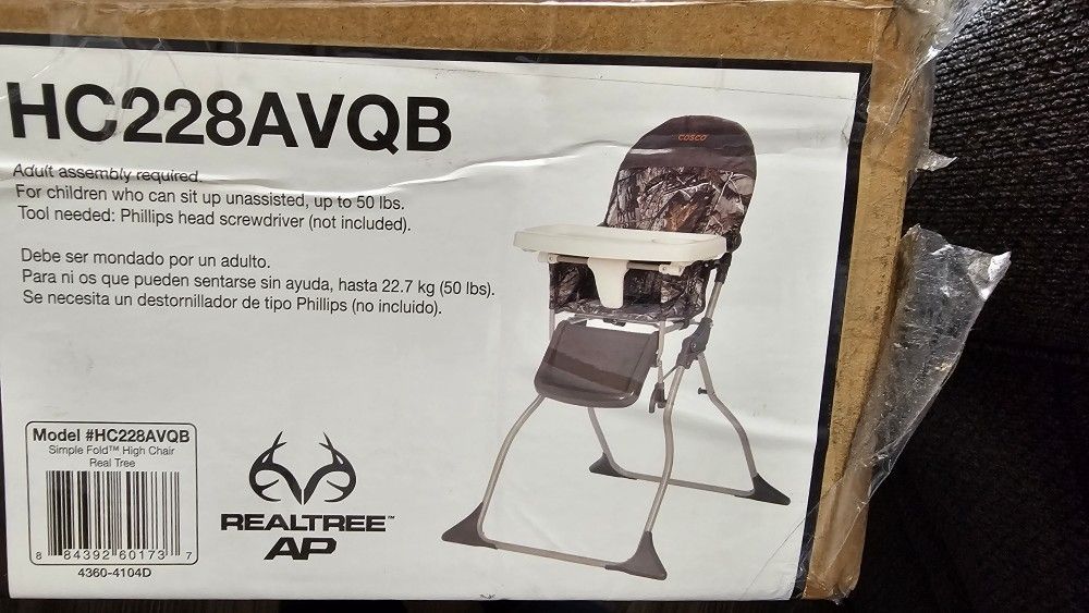 Cosco Realtree camo easy fold high chair