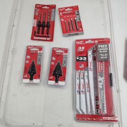 Milwaukee Sawzall 10 and drill bits
