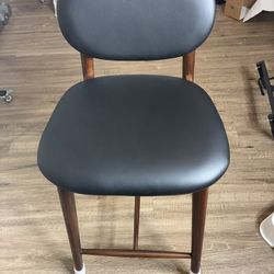 Poly and Bark Bonato Leather Counter Stool – Real Leather – Brown – $125 OBO