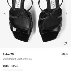 Anise 75 Black patent leather Jimmy Choo Heels 