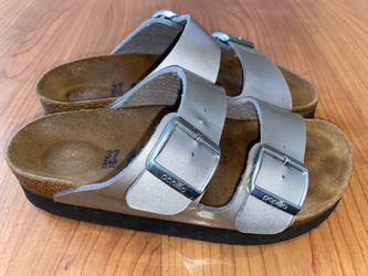 Papillio by Birkenstock Silver Two-Strap Sandals