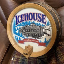 Icehouse Closed Brewery Barrel Keg Head