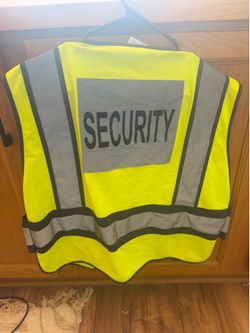 Yellow security vest