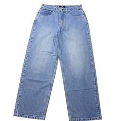 Vans Off the Wall Denim Jeans 32x29 Blue Wide Leg Baggy Loose Fit New  