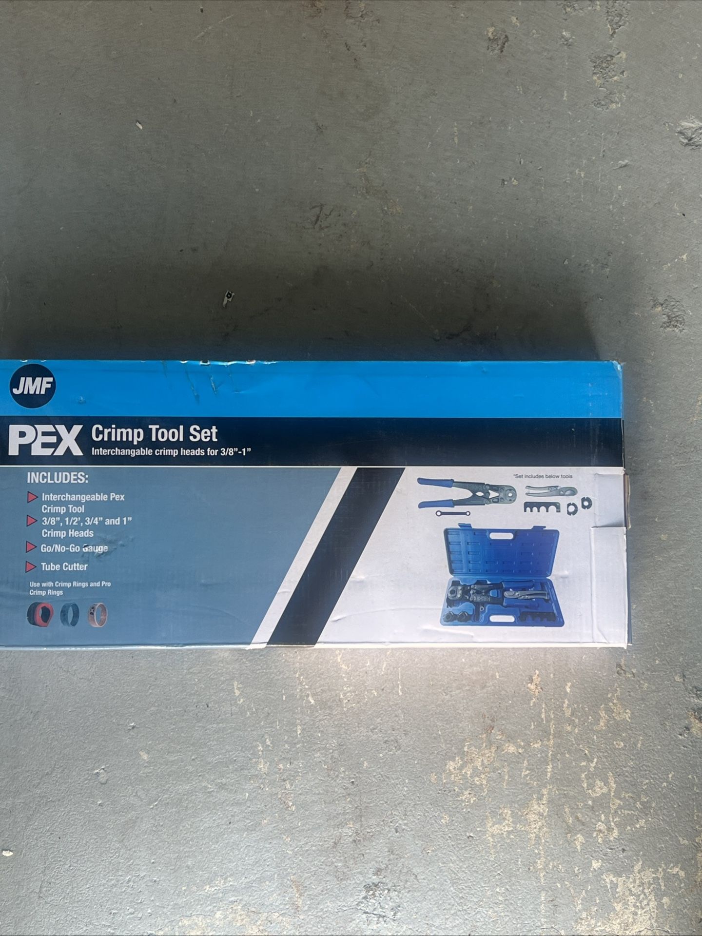JMF Interchangeable 3/8 to 1 Inch PEX Crimp Tool Set Brand New