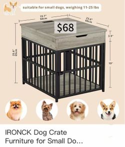 😀 IRONCK Dog Crate Furniture for Small Dogs