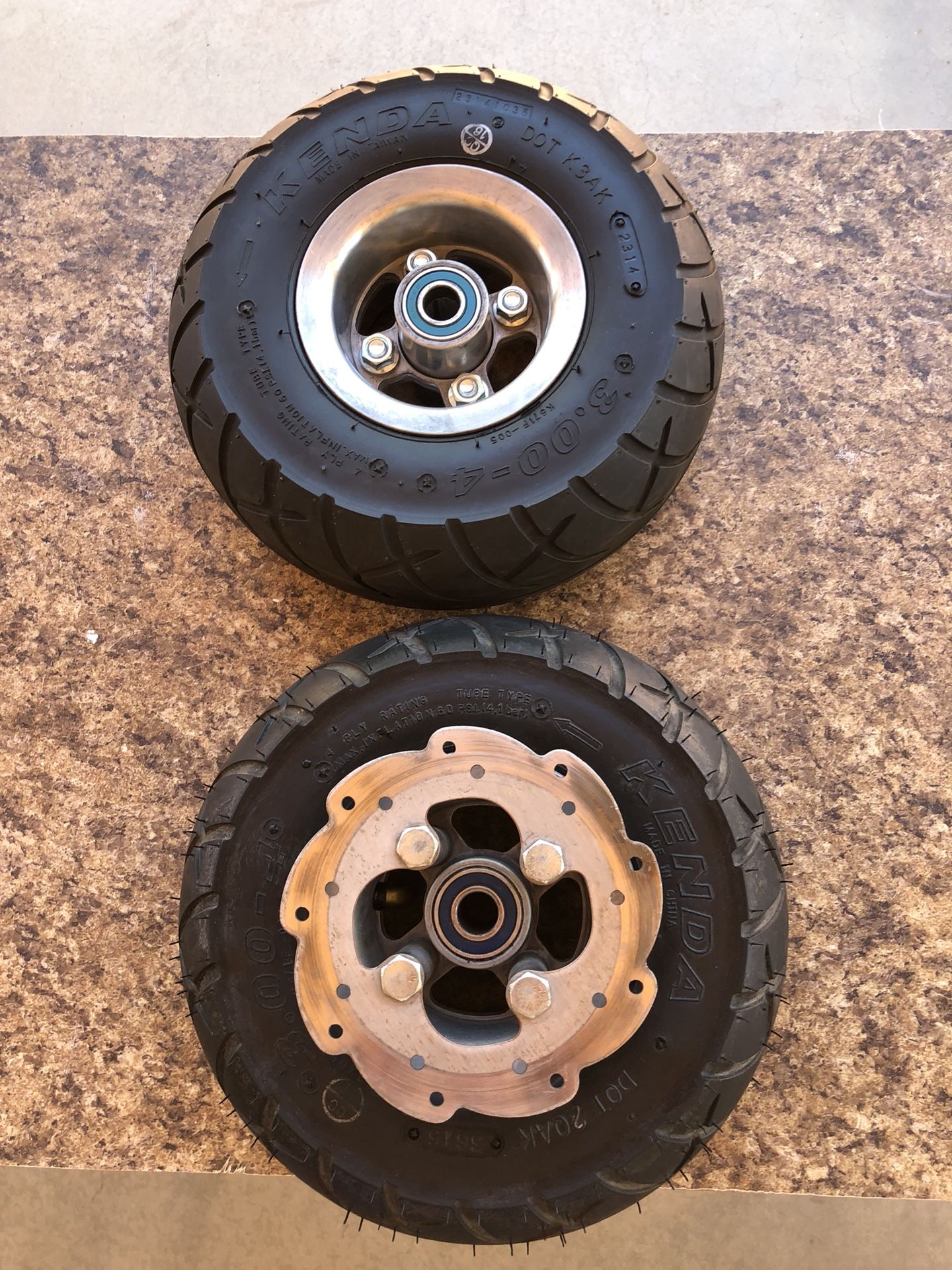 Goped wheels / go ped kenda 671 tires / go-ped wheels tires bearings brake disk