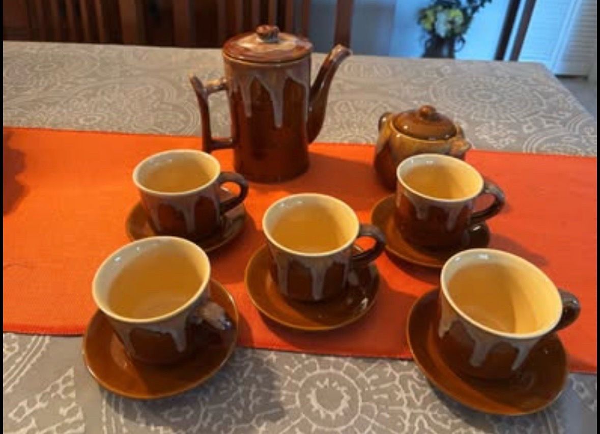 Drip Glaze Coffee Tea Set