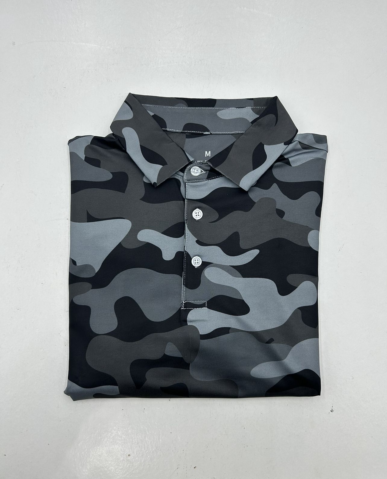 Black Camo Golf Polo