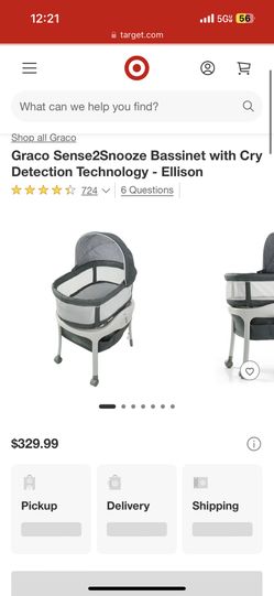 Graco Sense2Snooze Bassinet with Cry Detection Technology - Ellison