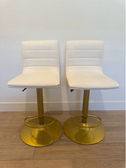 Adjustable counter stools, set of two