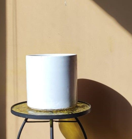 Glazed Ceramic Plant Pot/ Plant Planter/ White Flower Pot Patio Garden