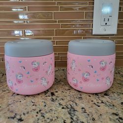 2 cute unicorn Thermos like new