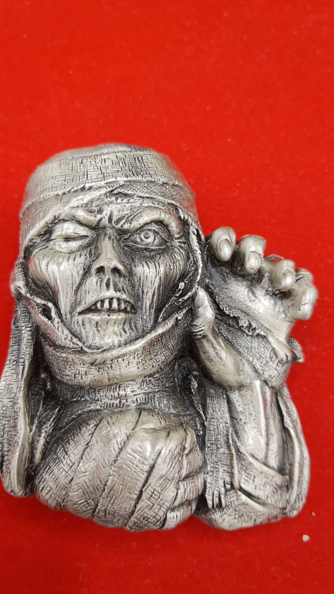 Monster movie mummy belt buckle made in the USA