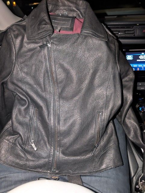 BCBGMAXAZEIA LEATHER COAT