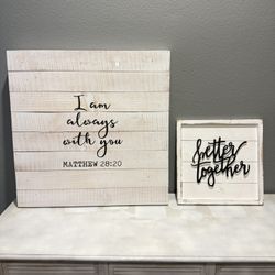 Wall Décor Set – Inspirational & Matthew 28:20 Signs