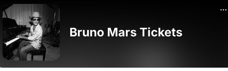 Bruno mars tickets