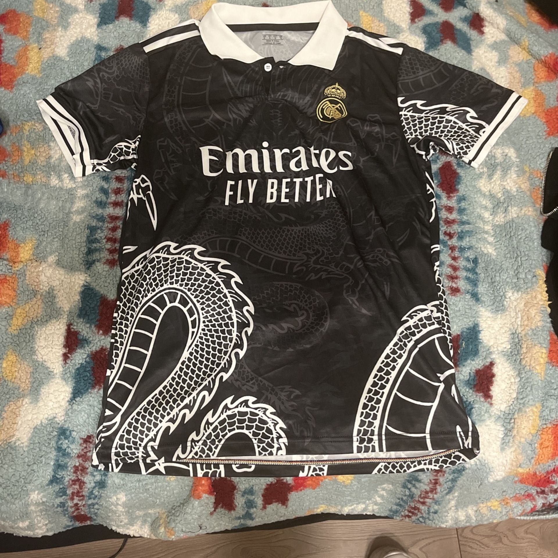Real Madrid Adidas Mens Black Special Edition Dragon Jersey