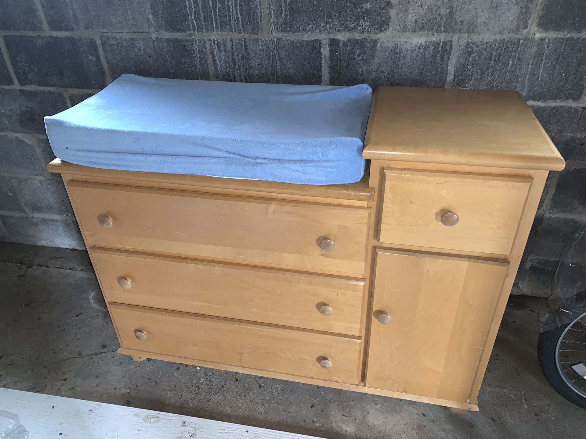 Wood Baby Changing Station and Dresser - Good Condition
