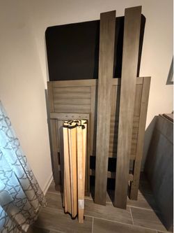 Twin Bedframe with Headboard and Mattress