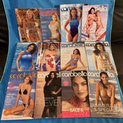 A collection of 20 catalogs of swimsuits of the American brand Carabella.