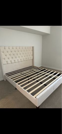 King size frame with mattress