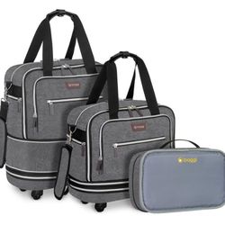Biaggi Zipsak Boost! Foldable Underseat Carry-On Expands to Full Size Carry-On - Custom Sized Packing Cube Included -(Grey)