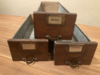 Vintage  Galvanized Drawers