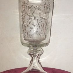 Vntage collectible f - Heisey Orchid #5025 Footed Juice Tumbler/Vase
