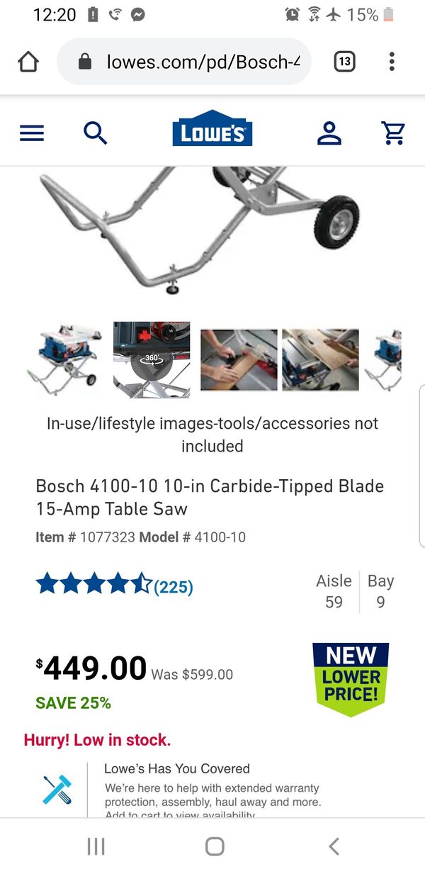Bosch gta47w table saw stand for Sale in Orlando, FL OfferUp