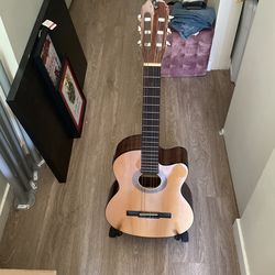 Lucero 100CE/N Model - Acoustic Electric Guitar- One string need replace
