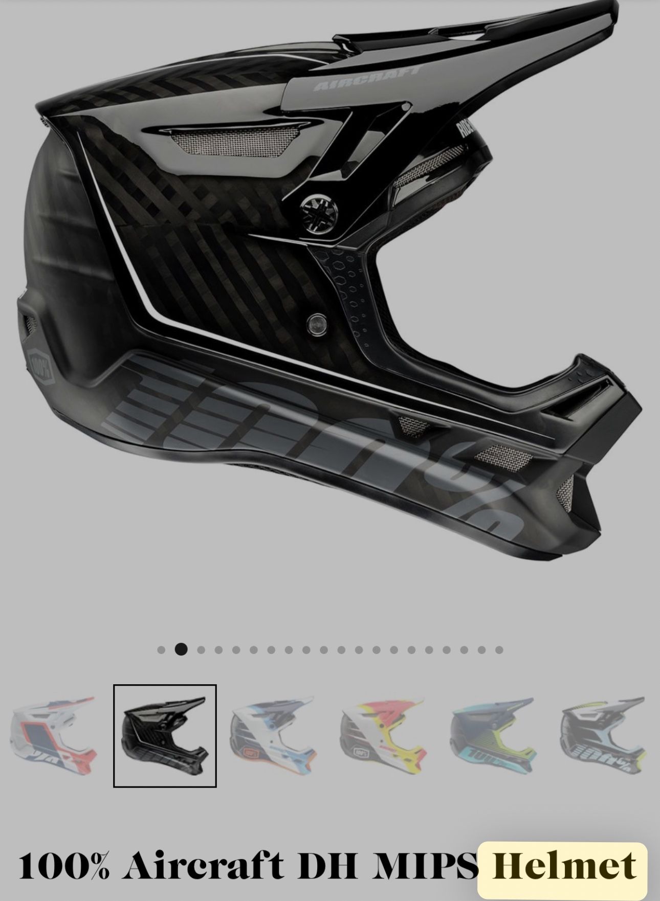 100% Downhill Bike Carbon Fiber Helmet New 