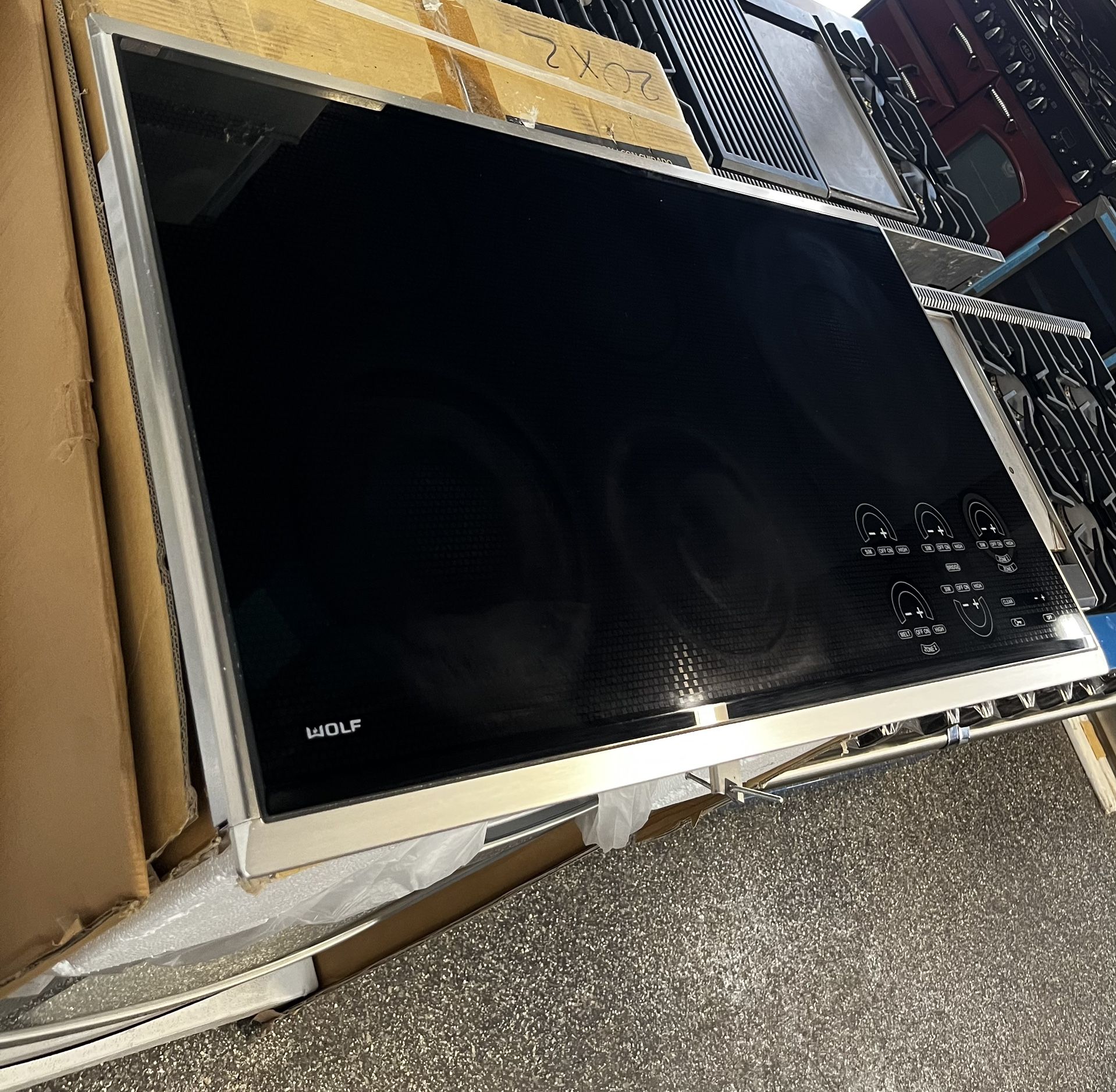 Wolf 36” Wide Electric Cooktop -Framed