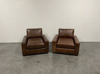 Restoration Hardware, Maxwell Leather Chairs