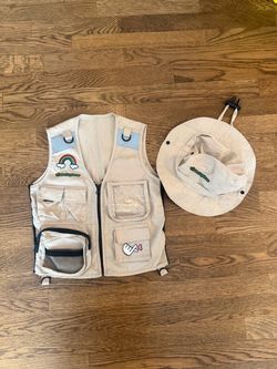 Mini Explorer Kids Cargo Vest and Bucket Hat Set