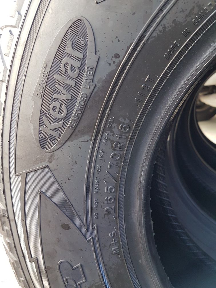 265/70r16 Goodyear Wrangler Kevlar tacoma trd tires AT all terrain 265 70 16  (10 miles) for Sale in Santa Ana, CA - OfferUp