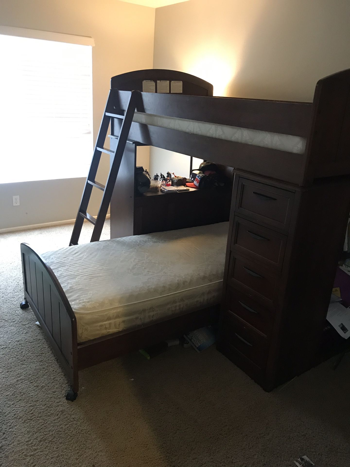 Wooden bunk bed